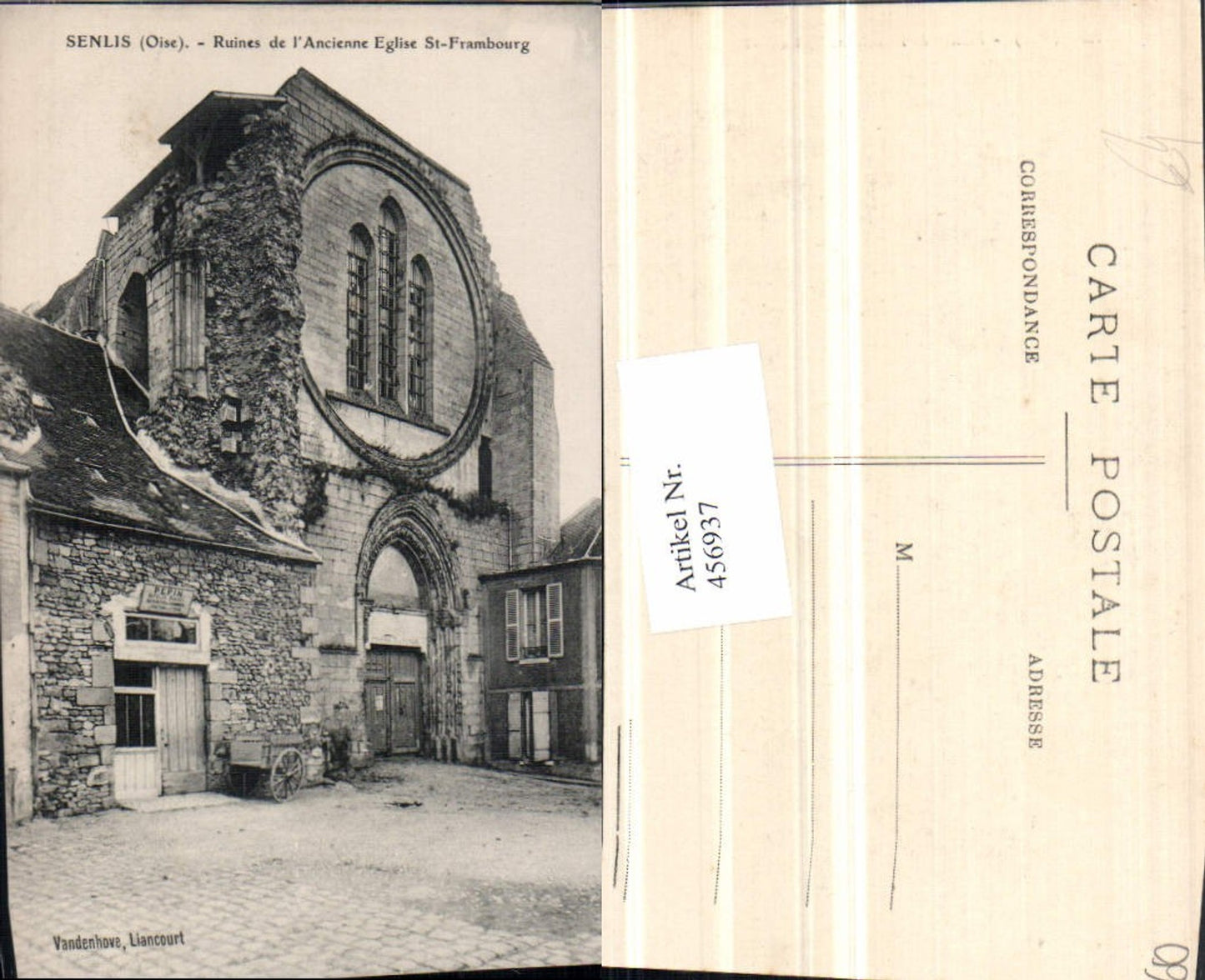 456937,Picardie Oise Senlis Ruines Eglise St-Frambourg Kirche