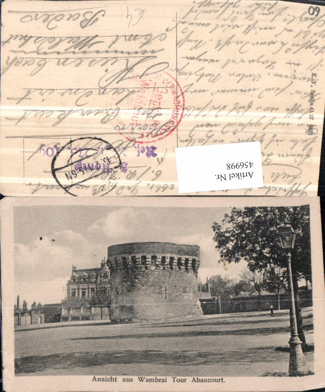 456998,Picardie Oise Wambrai Tour Abancourt Turm