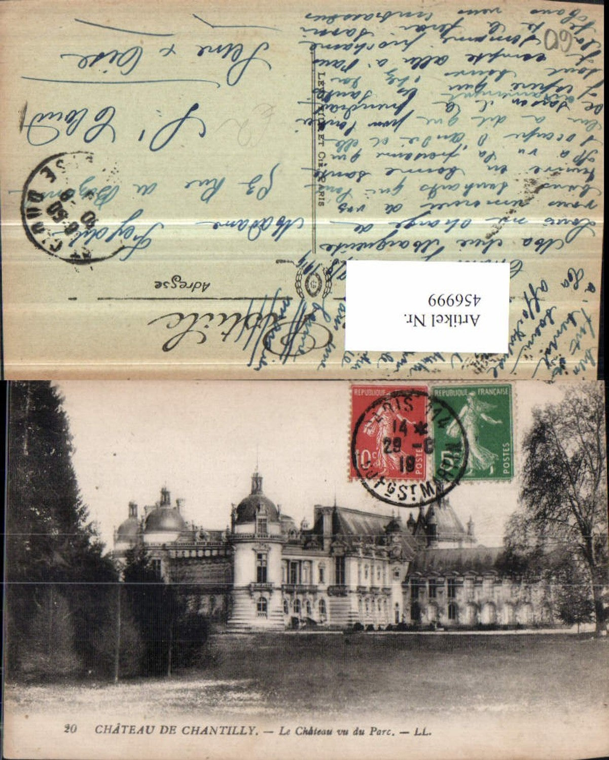 456999,Picardie Oise Chateau de Chantilly Schloss