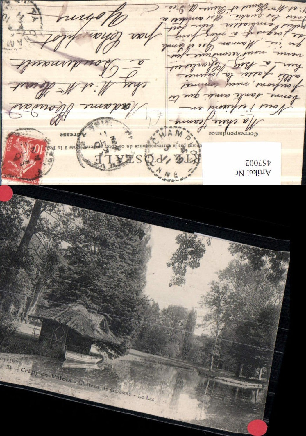 457002,Picardie Oise Crepy-en-Valois Chateau Geresme Lac See Teich