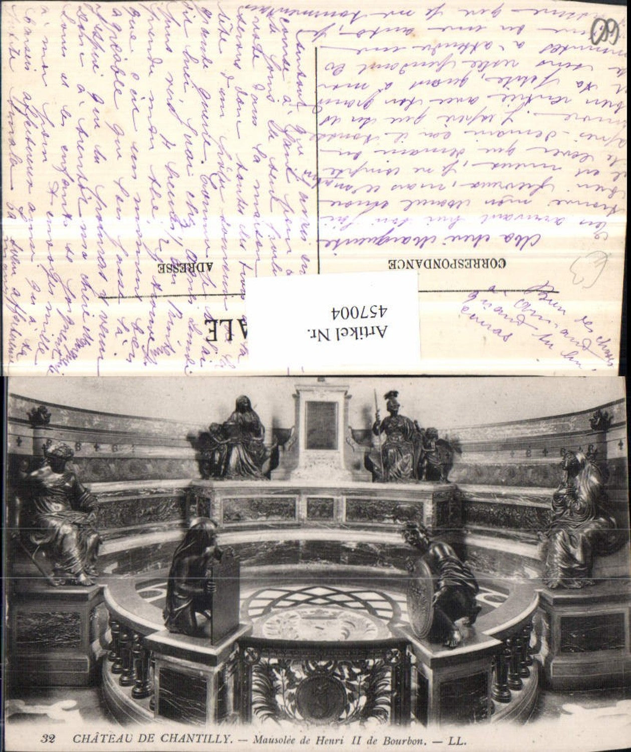 457004,Picardie Oise Chateau de Chantilly Mausolee Henri II Mausoleum