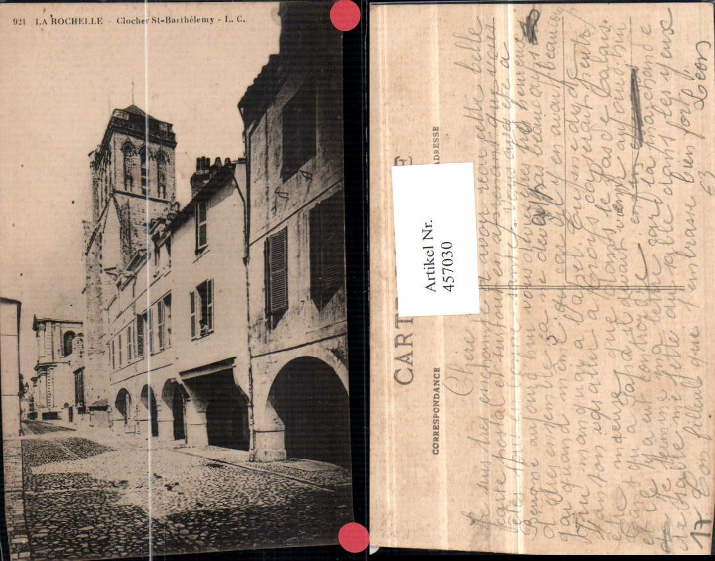 457030,Poitou-Charentes Charente-Maritime La Rochelle Clocher St-Barthelemy