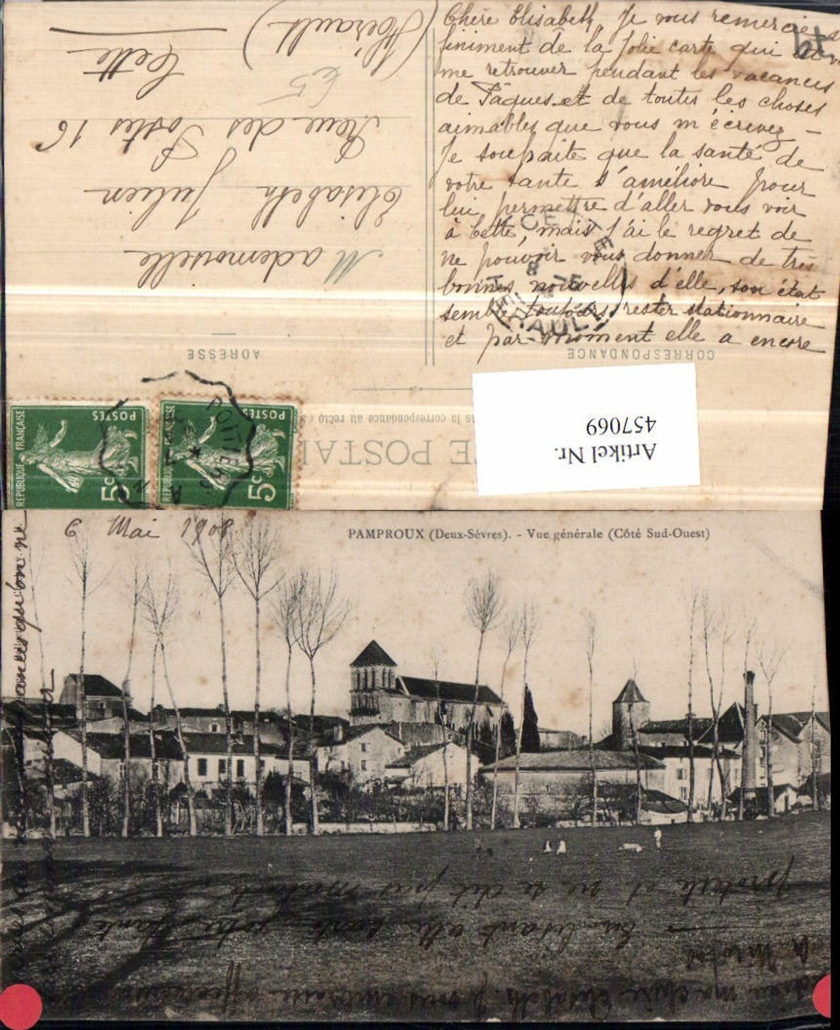 457069,Poitou-Charentes Deux-Sevres Pamproux Vue generale Totale