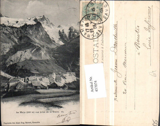 457074,Provence-Alpes-Cote-Azur Hautes-Alpes La Meije Totale Bergkulisse