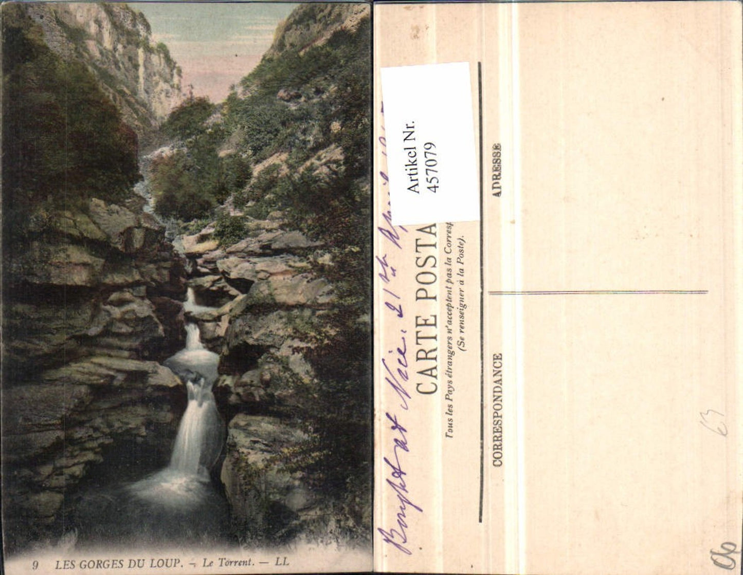 457079,Provence-Alpes-Cote-Azur Alpes-Maritimes Gorges du Loup Torrent Schlucht