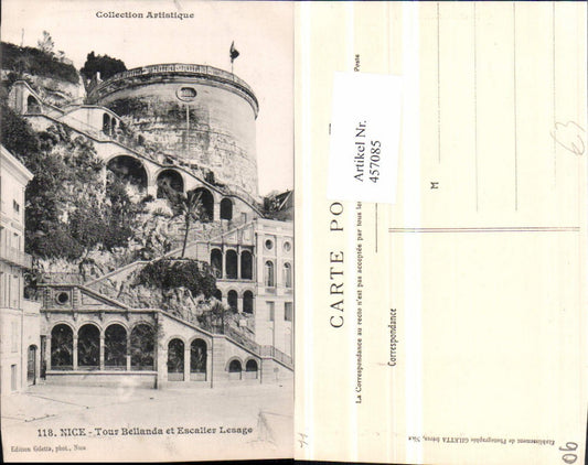 457085,Provence-Alpes-Cote-Azur Alpes-Maritimes Nice Nizza Tour Bellanda Turm