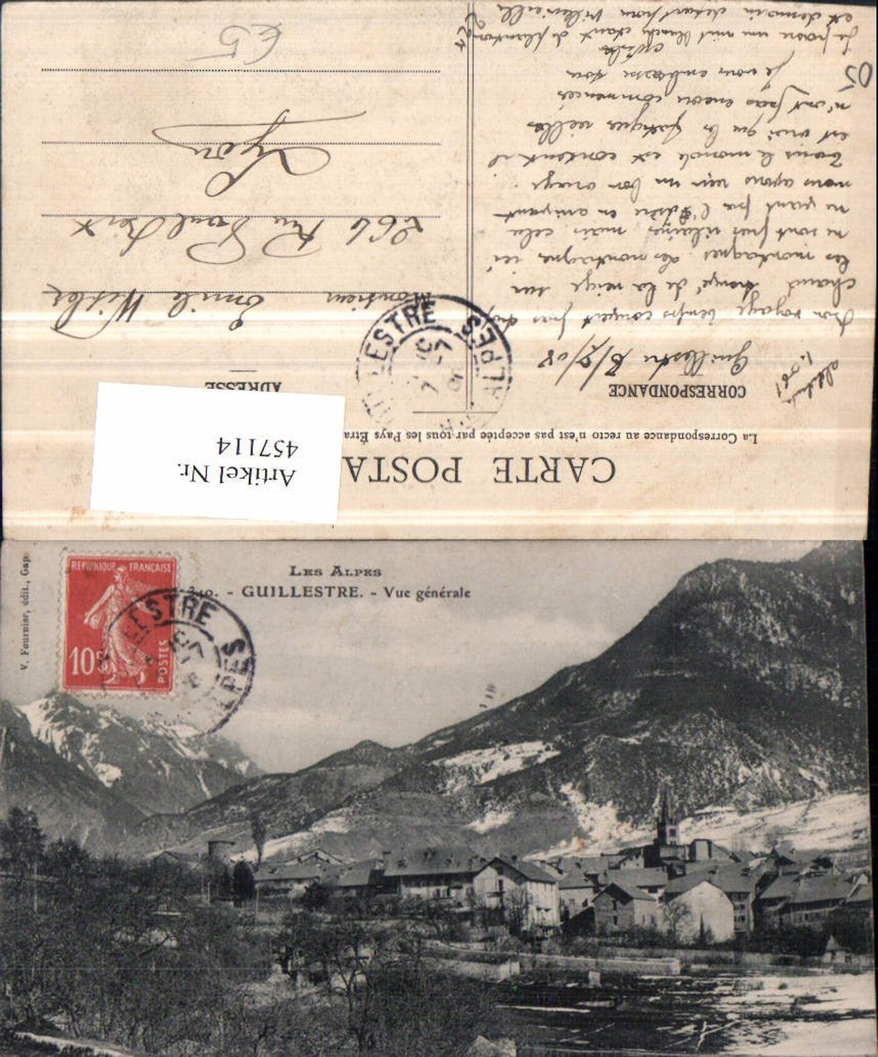 457114,Provence-Alpes-Cote-Azur Hautes-Alpes Guillestre Vue generale Totale