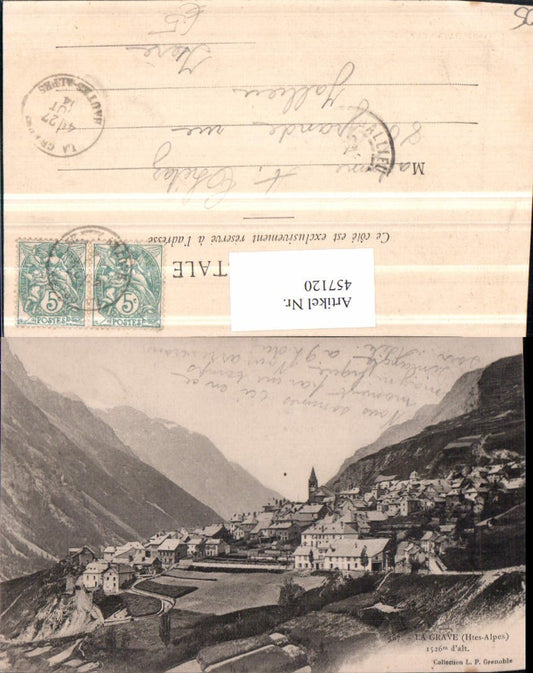 457120,Provence-Alpes-Cote-Azur Hautes-Alpes La Grave Totale Bergkulisse