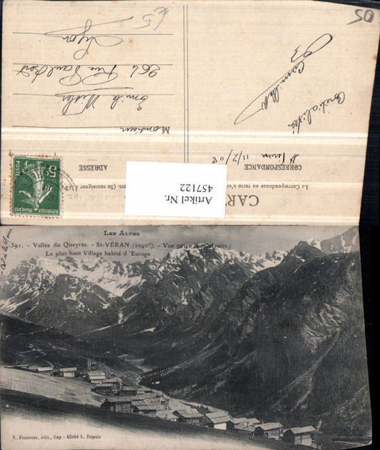 457122,Provence-Alpes-Cote-Azur Hautes-Alpes St-Veran Totale Bergkulisse