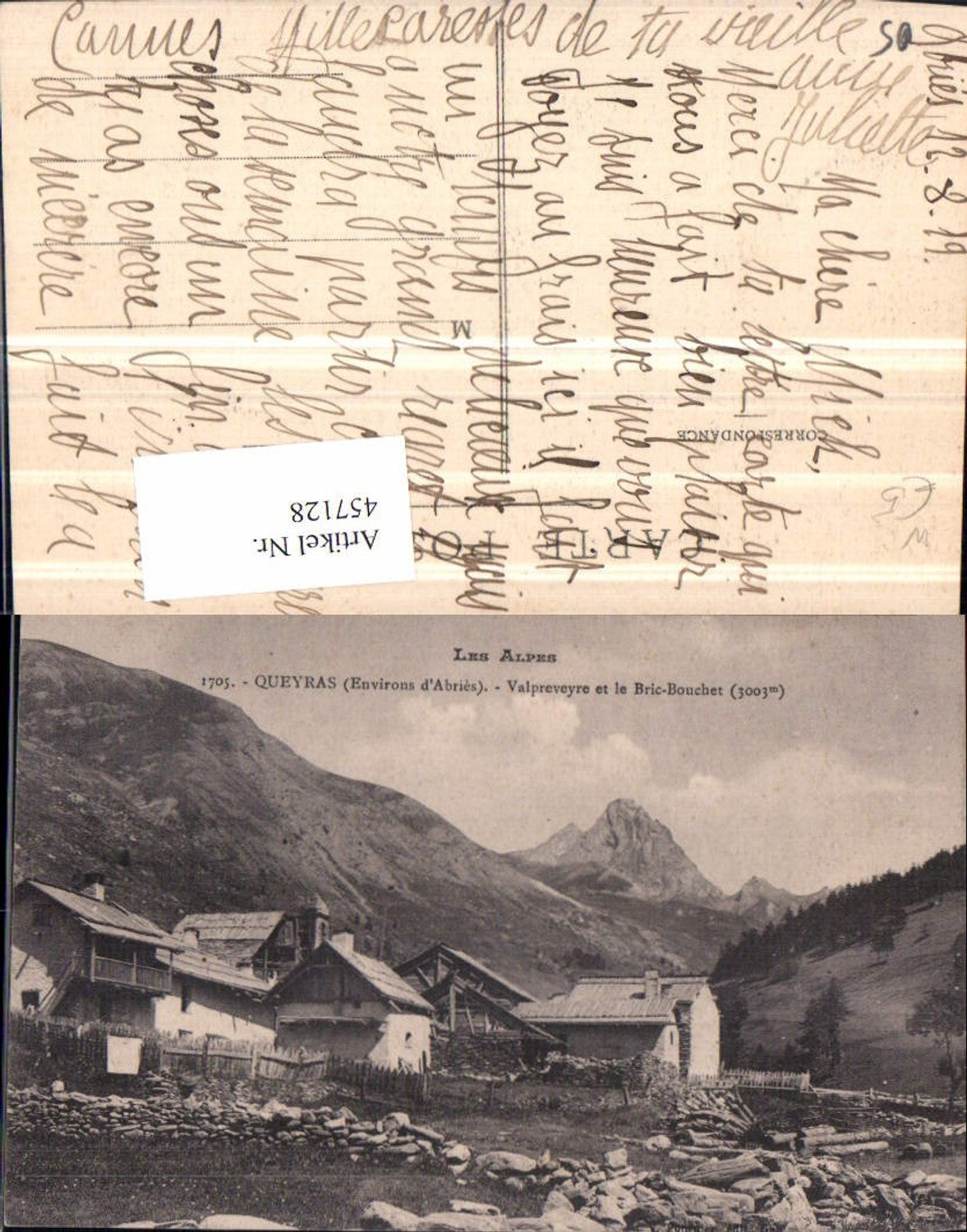 457128,Provence-Alpes-Cote-Azur Hautes-Alpes Queyras Valpreveyre et Bric-Bouchet