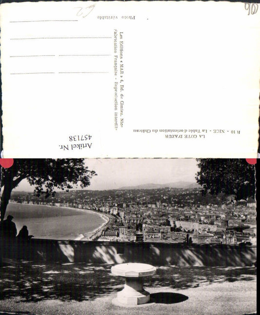 457138,Provence-Alpes-Cote-Azur Alpes-Maritimes Nice Nizza Table orientation Tisch