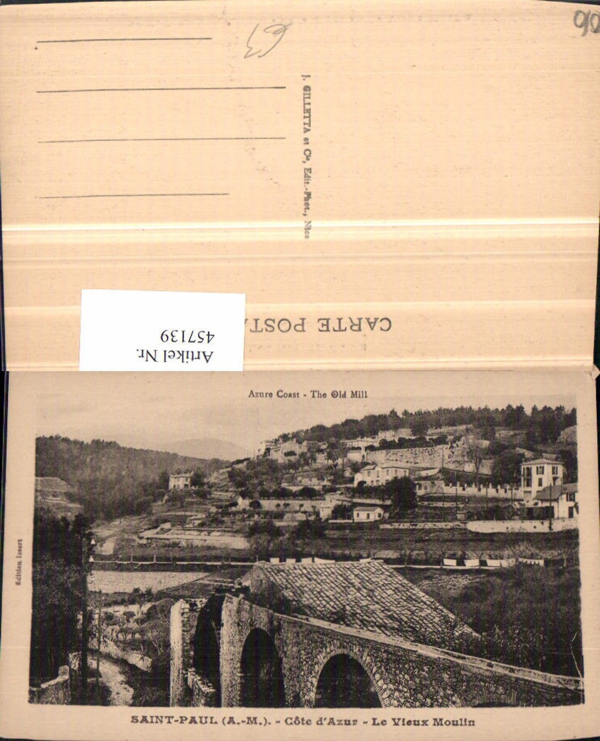 457139,Provence-Alpes-Cote-Azur Alpes-Maritimes Saint-Paul Vieux Moulin Teilansicht