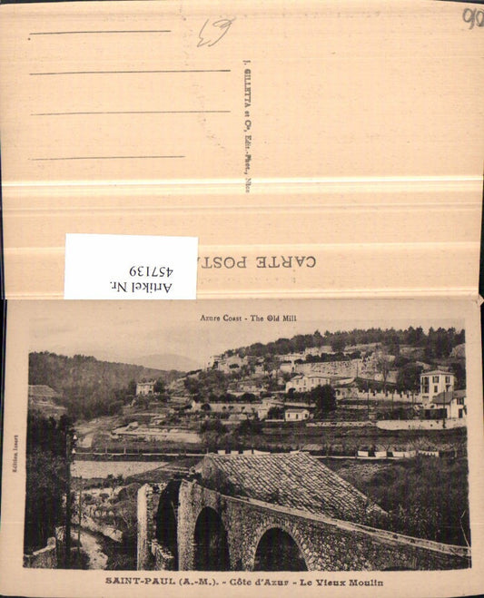 457139,Provence-Alpes-Cote-Azur Alpes-Maritimes Saint-Paul Vieux Moulin Teilansicht