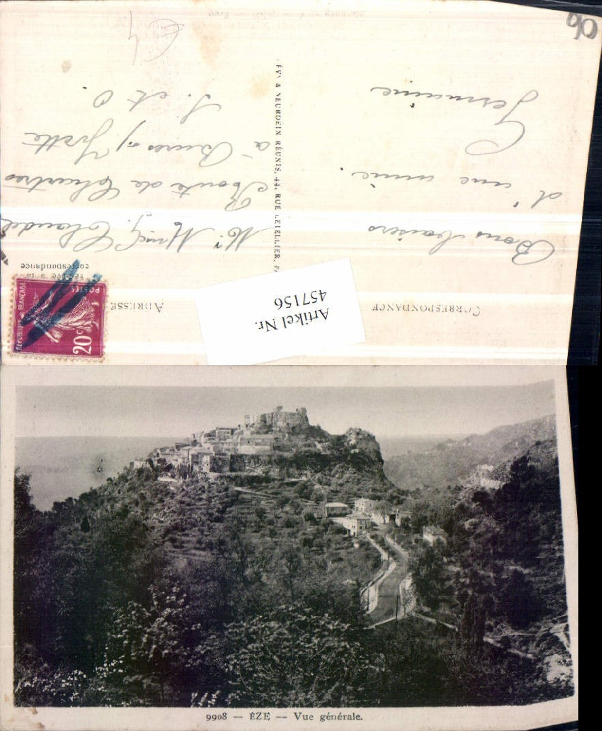 457156,Provence-Alpes-Cote-Azur Alpes-Maritimes Eze Vue generale Totale