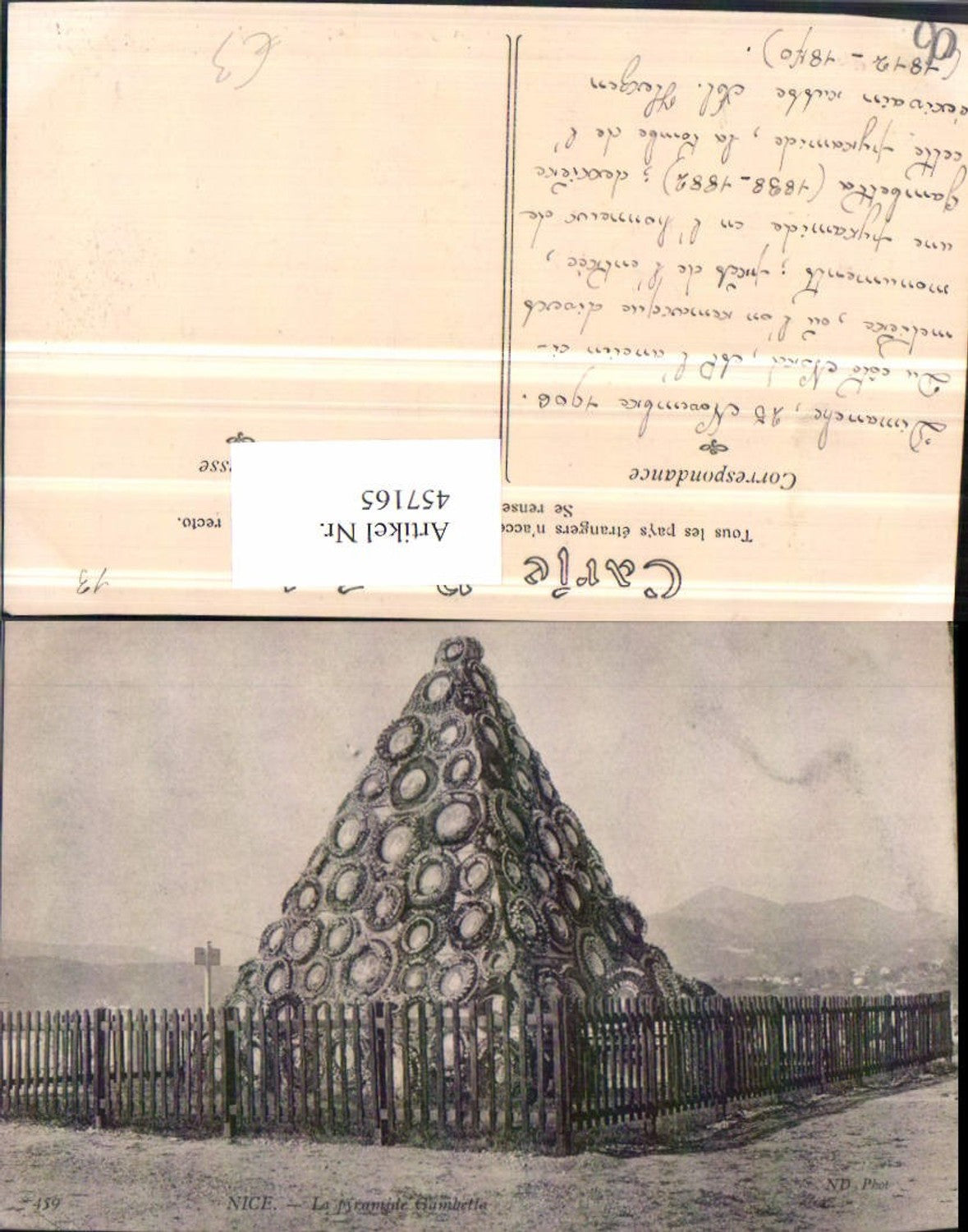 457165,Provence-Alpes-Cote-Azur Alpes-Maritimes Nice Nizza Pyramide Gambetta