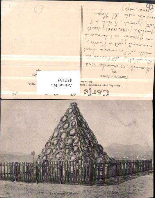 457165,Provence-Alpes-Cote-Azur Alpes-Maritimes Nice Nizza Pyramide Gambetta