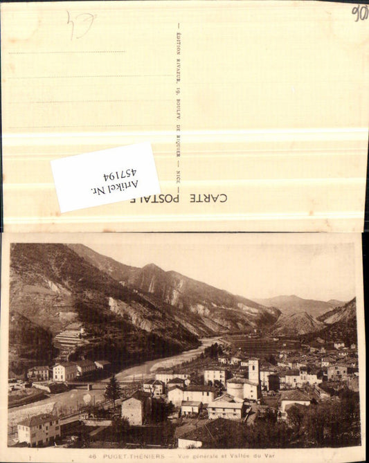 457194,Provence-Alpes-Cote-Azur Alpes-Maritimes Puget-Theniers Vue generale Totale