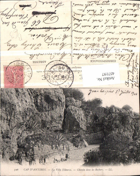 457197,Provence-Alpes-Cote-Azur Alpes-Maritimes Cap Antibes Chemin dans les Rochers