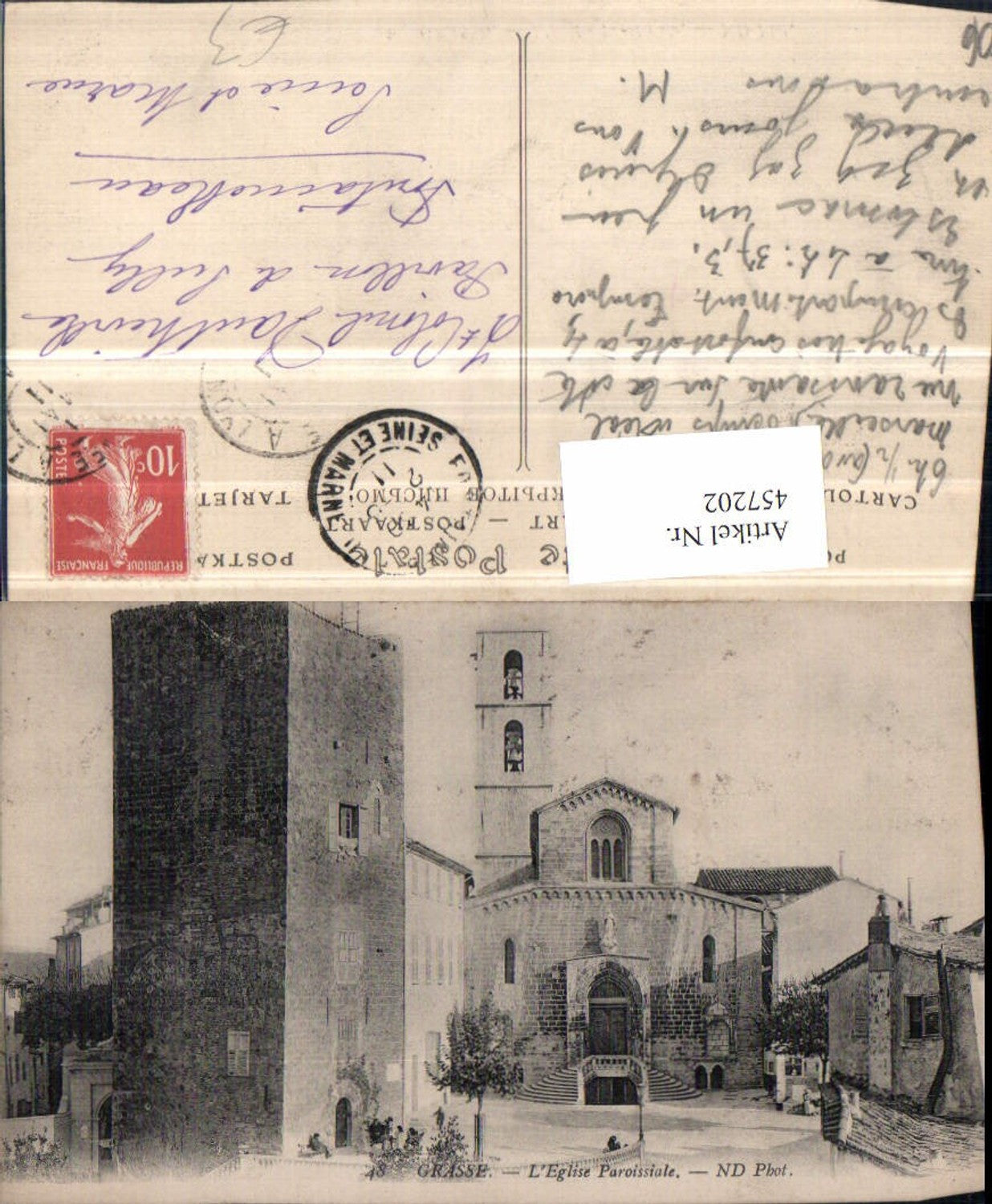 457202,Provence-Alpes-Cote-Azur Alpes-Maritimes Grasse Eglise Paroissiale Kirche