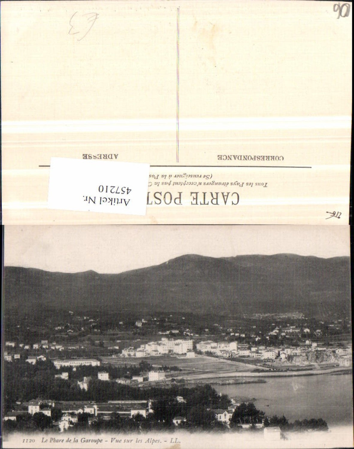 457210,Provence-Alpes-Cote-Azur Alpes-Maritimes Phare de la Garoupe Vue sur les Alpes
