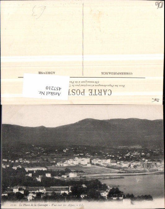 457210,Provence-Alpes-Cote-Azur Alpes-Maritimes Phare de la Garoupe Vue sur les Alpes