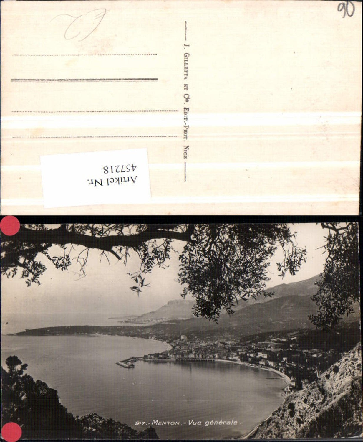 457218,Provence-Alpes-Cote-Azur Alpes-Maritimes Menton Vue generale Totale
