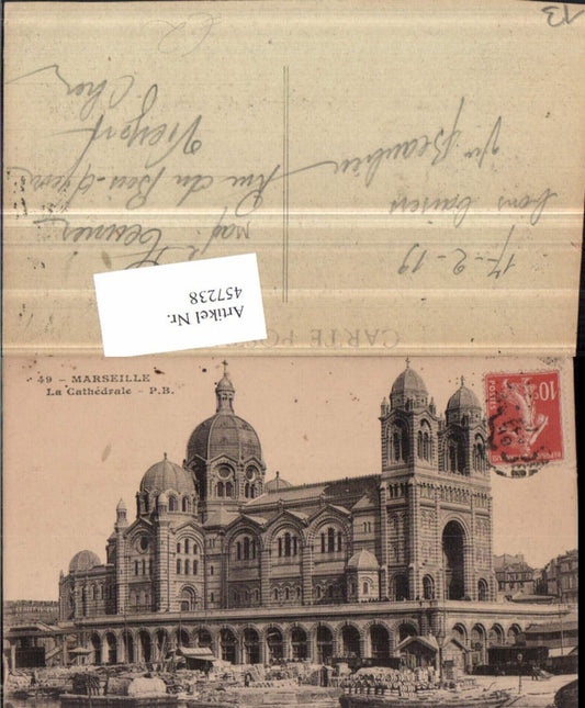 457238,Provence-Alpes-Cote-Azur Bouches-du-Rhone Marseille Cathedrale Kirche