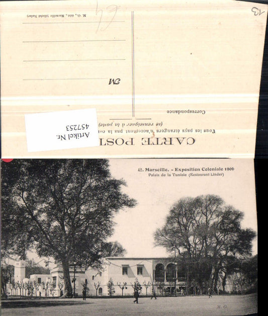 457253,Provence-Alpes-Cote-Azur Bouches-du-Rhone Marseille Exposition 1906 Palais Tunisie
