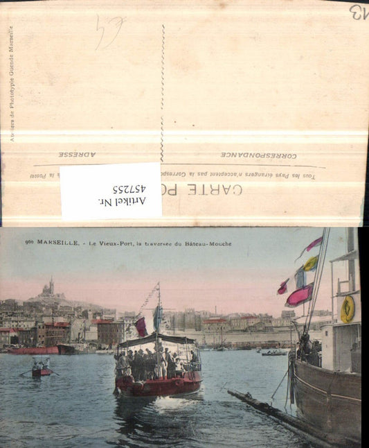 457255,Provence-Alpes-Cote-Azur Bouches-du-Rhone Marseille Port Hafen Teilansicht Boot