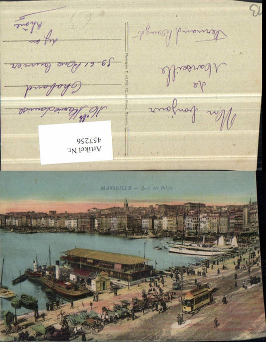 457256,Provence-Alpes-Cote-Azur Bouches-du-Rhone Marseille Quai Belges Teilansicht