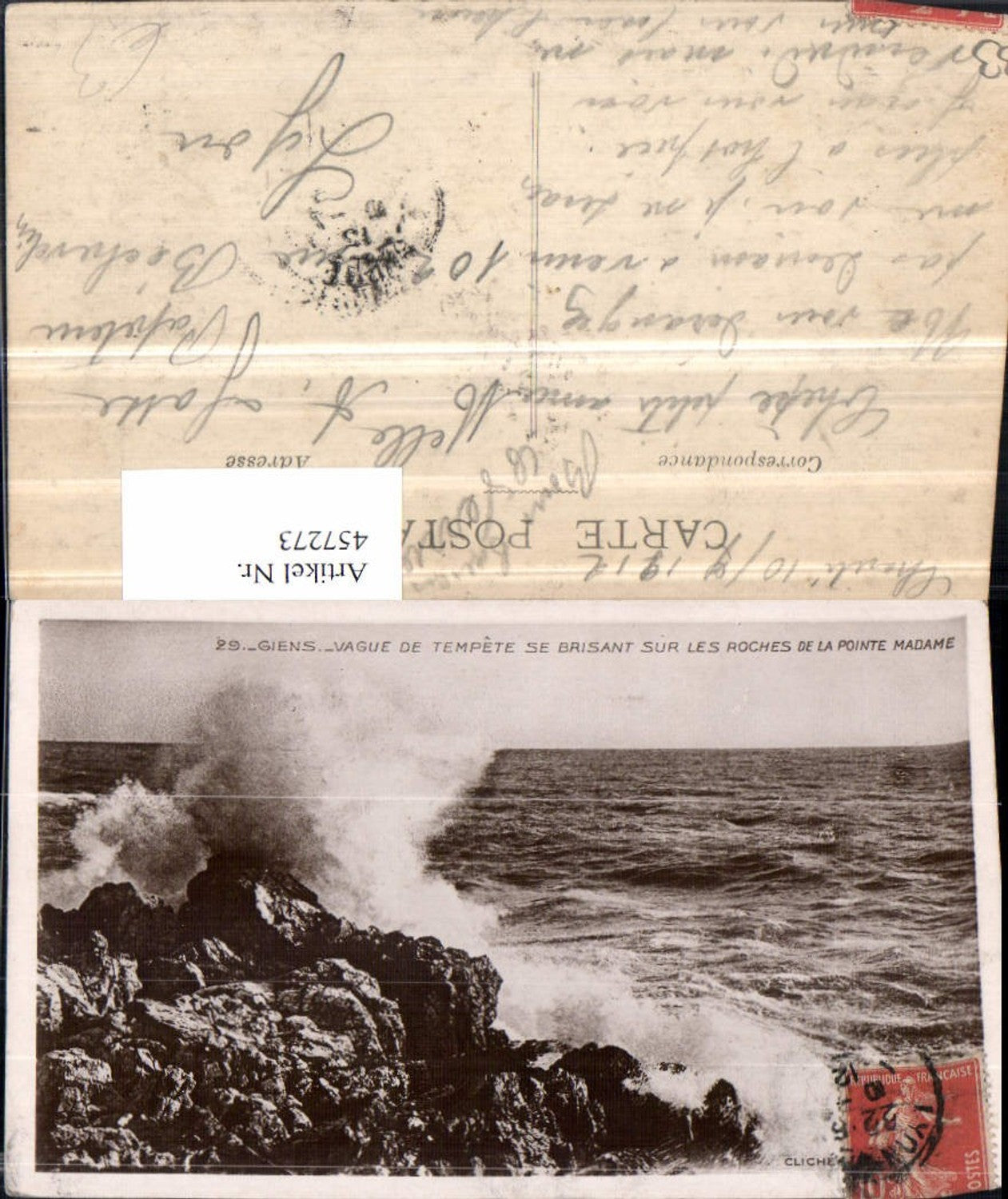 457273,Provence-Alpes-Cote-Azur Var Giens Vague de Tempete Küste Brandung