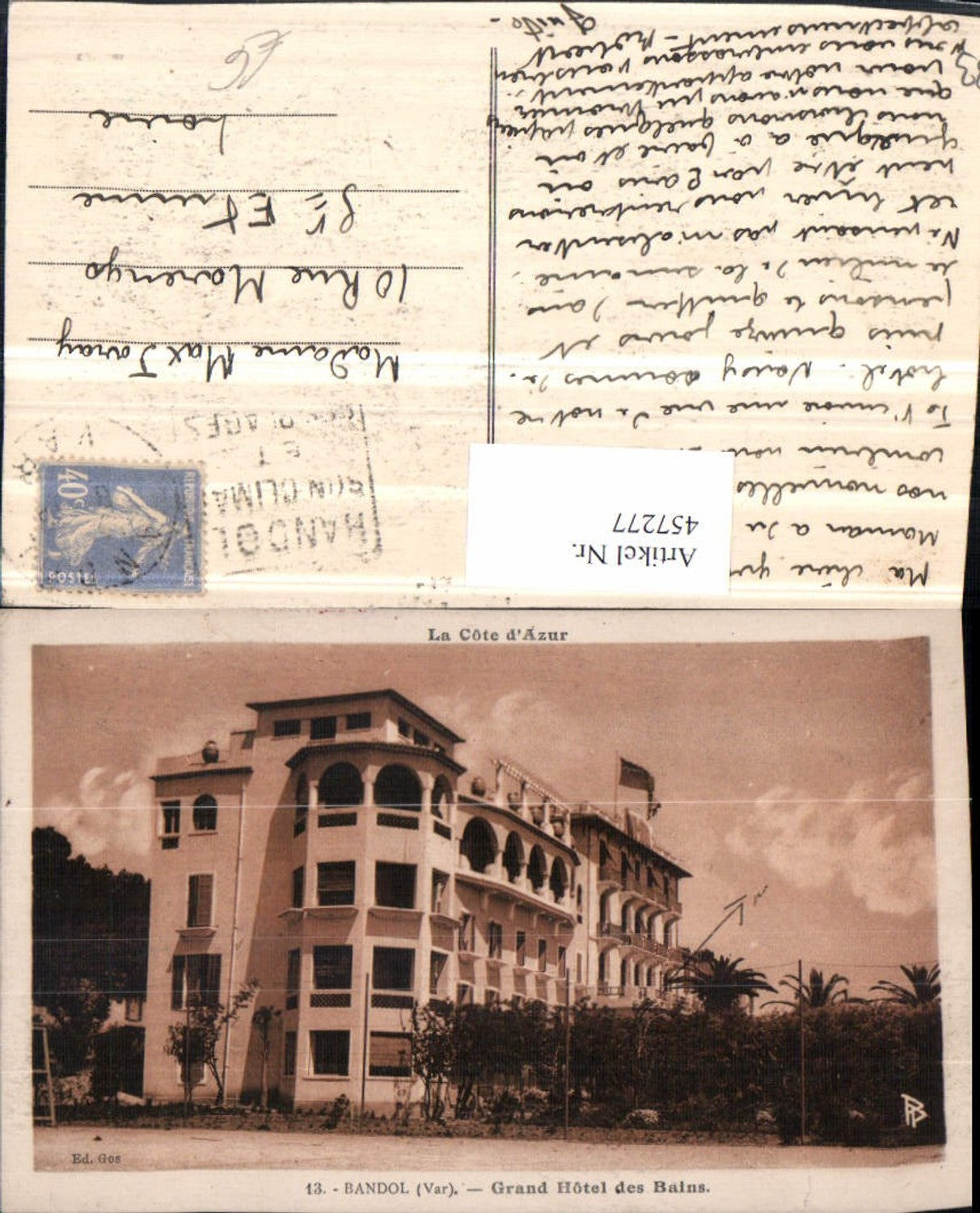 457277,Provence-Alpes-Cote-Azur Var Bandol Grand Hotel des Bains