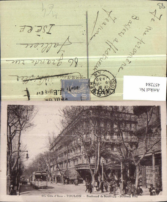 457284,Provence-Alpes-Cote-Azur Var Toulon Boulevard Strasbourg Straßenbahn