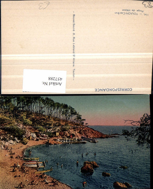457288,Provence-Alpes-Cote-Azur Var Toulon Cap Brun Plage Mejean Küste