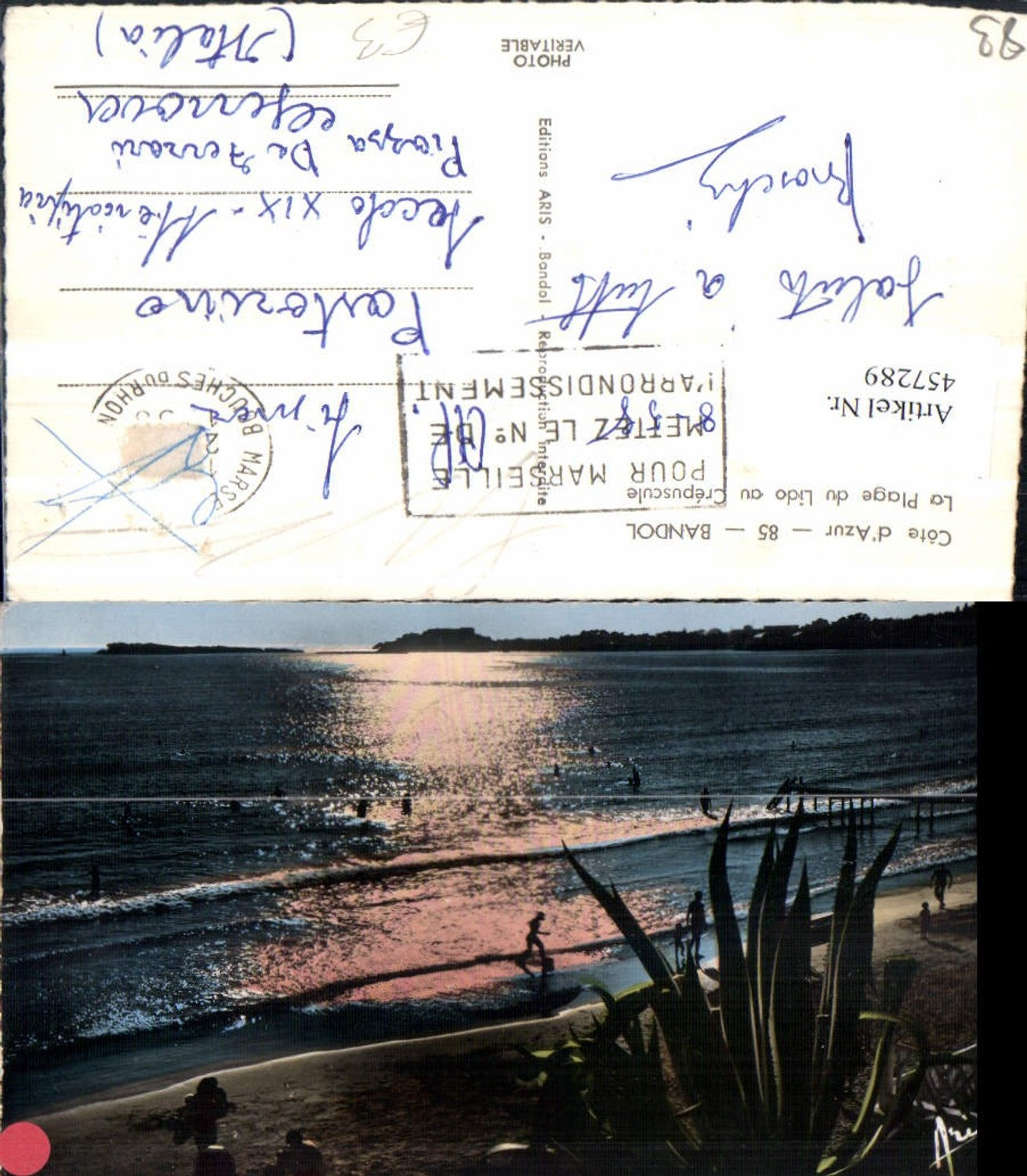 457289,Provence-Alpes-Cote-Azur Var Bandol Plage du Lido Crepuscule Strand