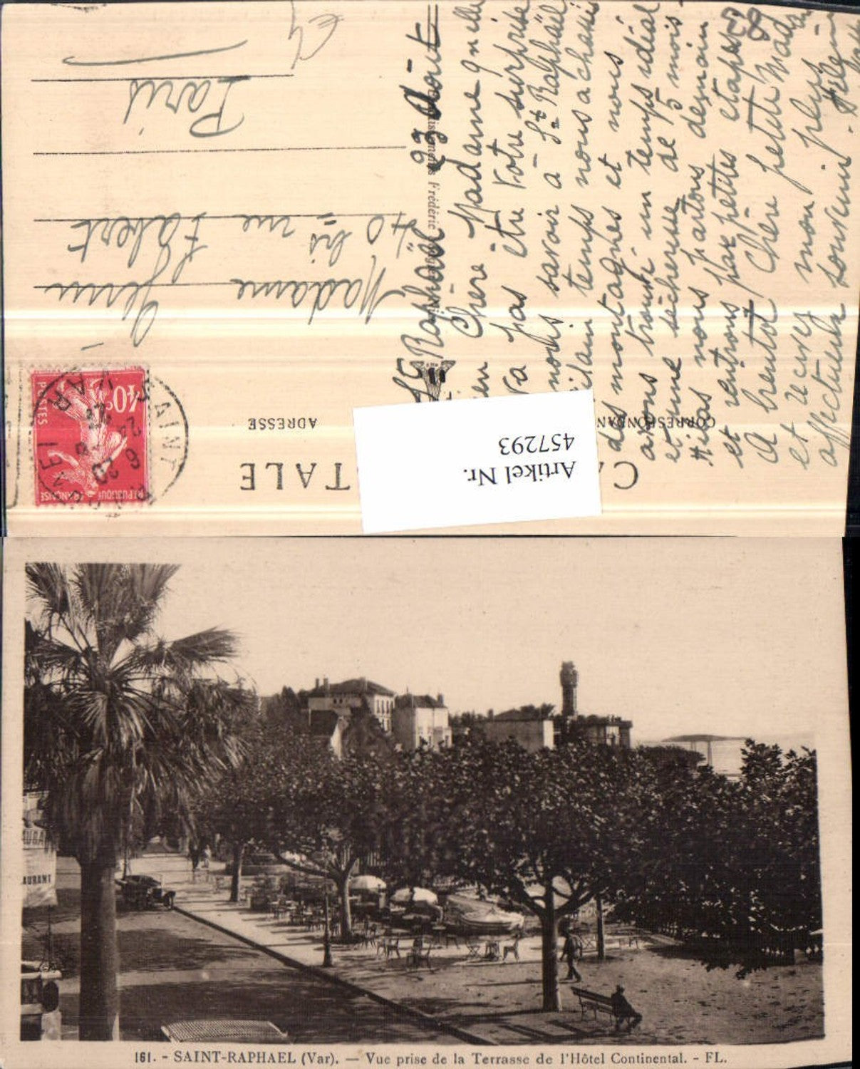 457293,Provence-Alpes-Cote-Azur Var Saint-Raphael Terrasse Hotel Continental