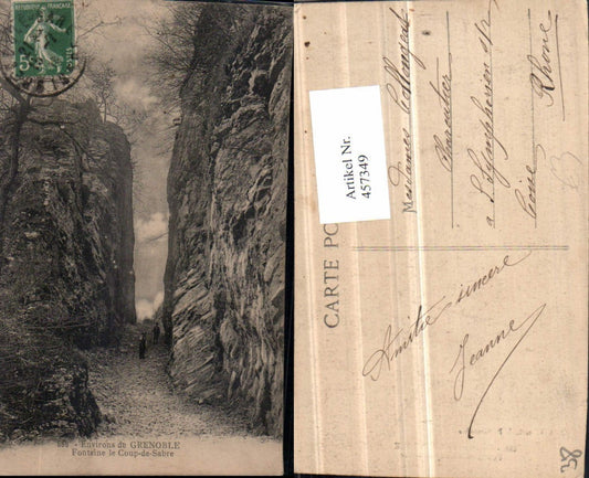 457349,Rhone-Alpes Isere Grenoble Fontaine Coup-de-Sabre Schlucht
