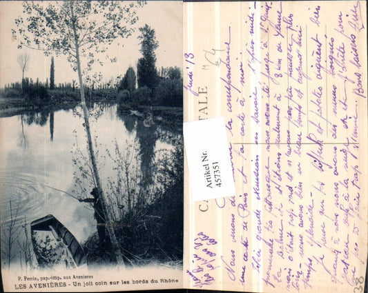 457351,Rhone-Alpes Isere Les Avenieres Bords du Rhone Fluss Fischer