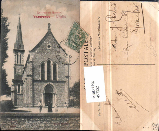 457352,Rhone-Alpes Isere Morestel Vezeronce Eglise Kirche
