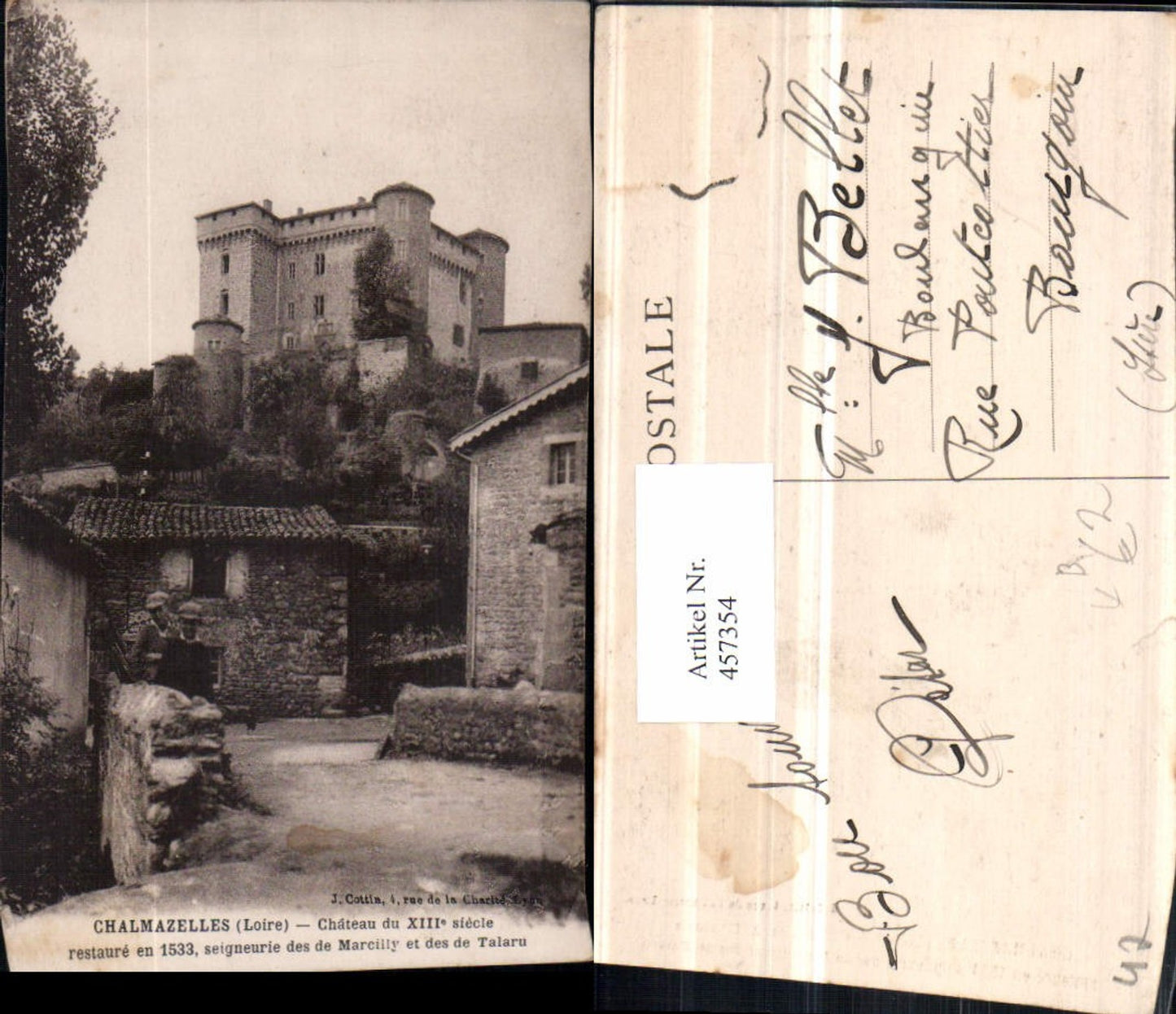 457354,Rhone-Alpes Loire Chalmazelles Chateau Schloss