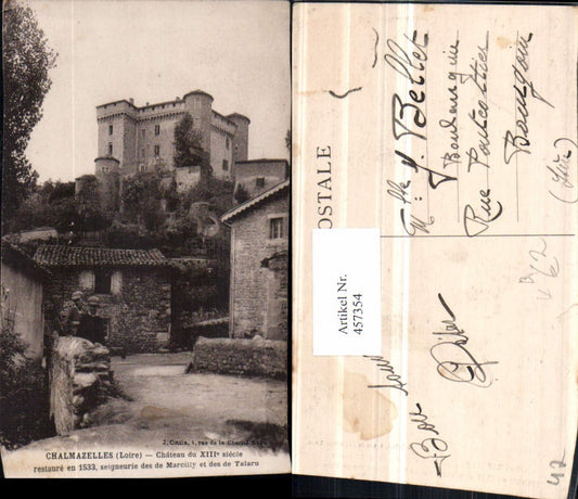 457354,Rhone-Alpes Loire Chalmazelles Chateau Schloss