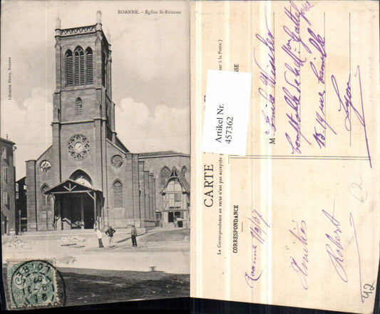 457362,Rhone-Alpes Loire Roanne Eglise St-Etienne Kirche