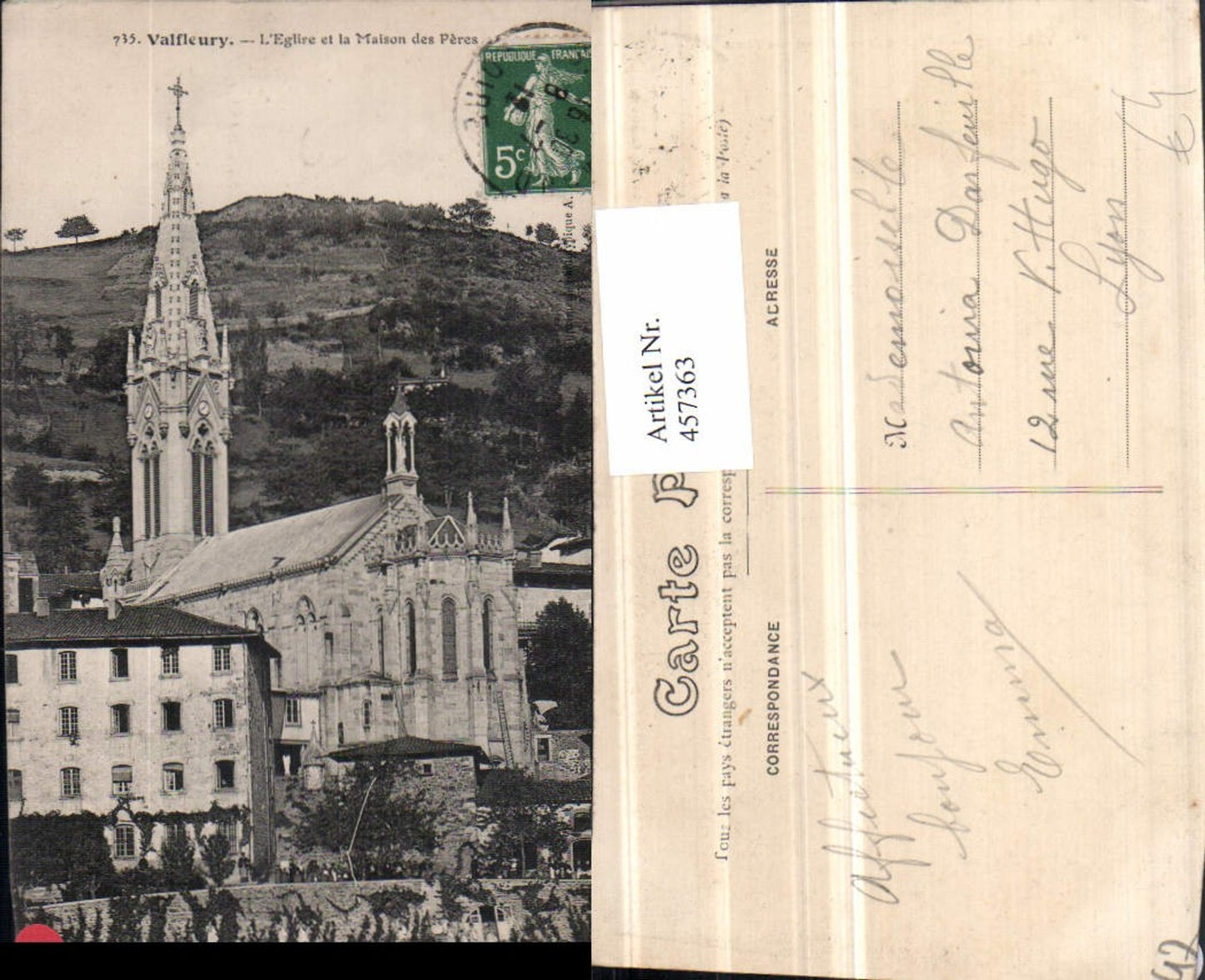 457363,Rhone-Alpes Loire Valfleury Eglise et la Maison des Peres Kirche