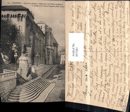 457381,Rhone-Alpes Savoie Chambery Chateau Monument Freres Maistre Schloss