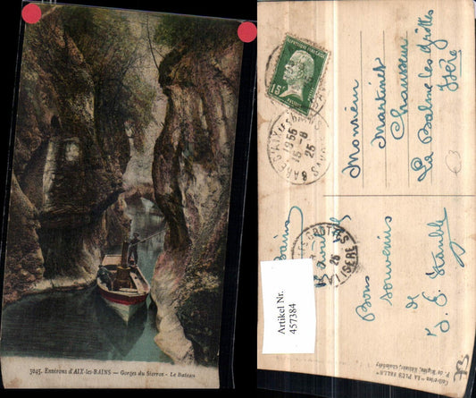 457384,Rhone-Alpes Savoie Aix-les-Bains Gorges Sierroz Schlucht Boot