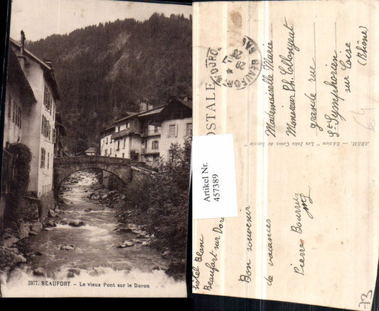 457389,Rhone-Alpes Savoie Beaufort Pont sur le Doron Brücke