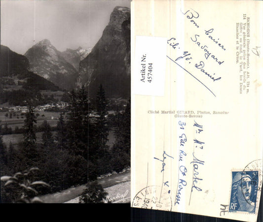 457404,Rhone-Alpes Haute-Savoie Samoens Vue generale Totale Bergkulisse