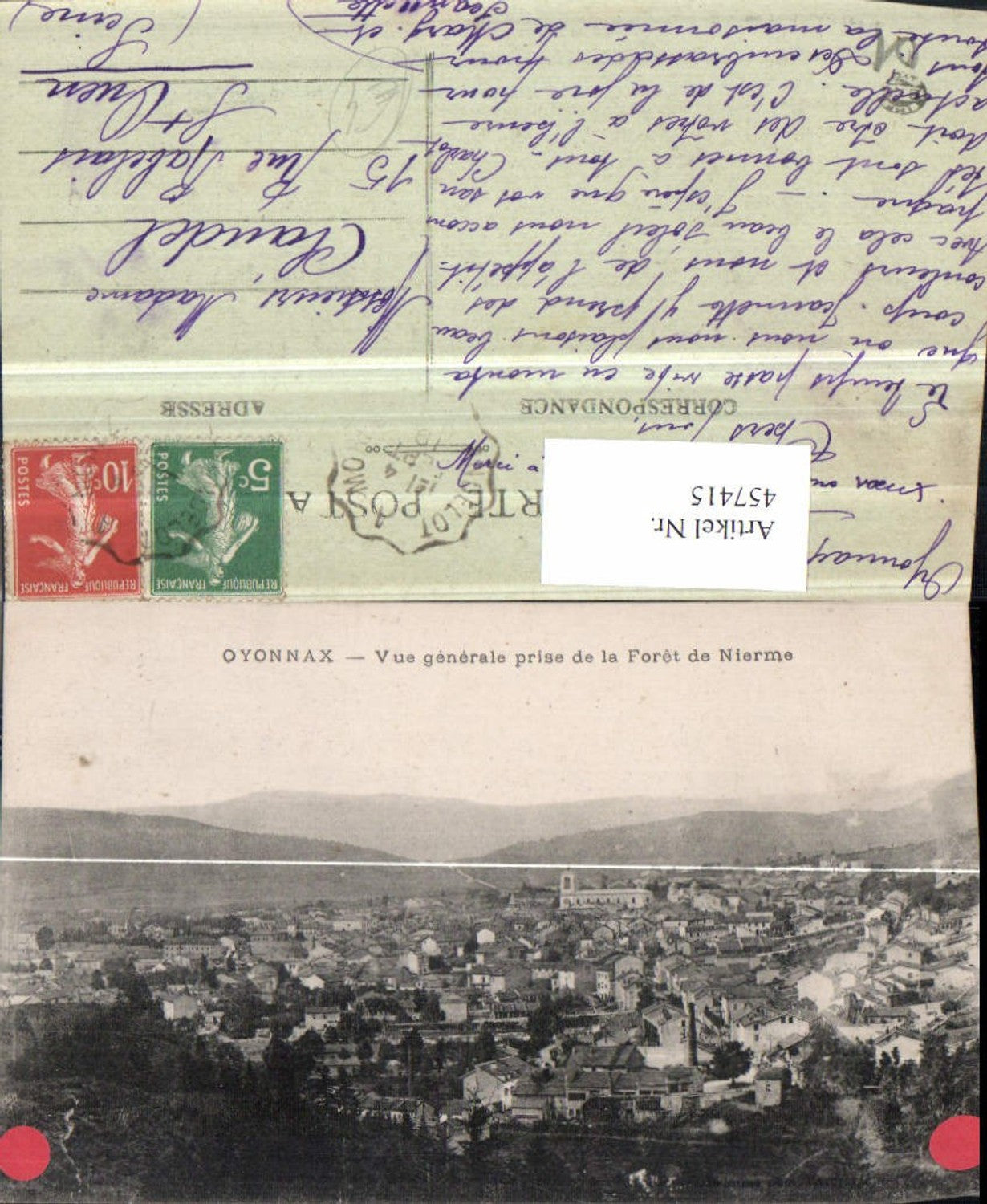 457415,Rhone-Alpes Ain Oyonnax Vue generale Totale