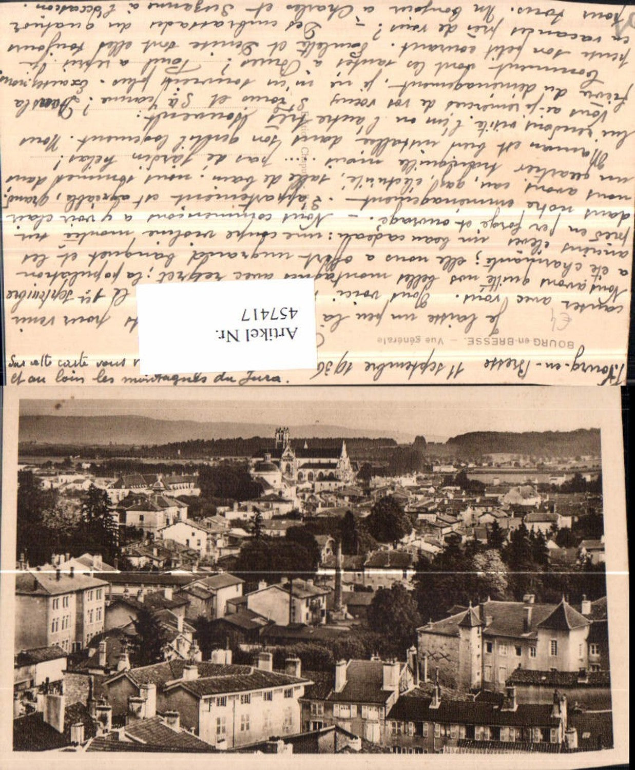 457417,Rhone-Alpes Ain Bourg-en-Bresse Vue generale Totale