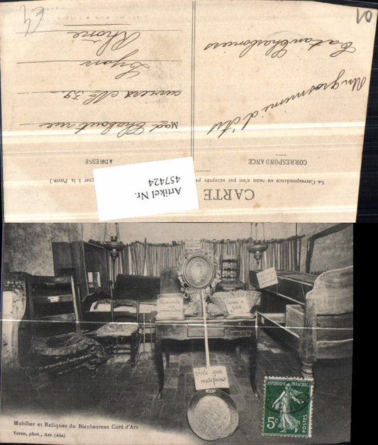 457424,Rhone-Alpes Ain Mobilier et Reliques du Bienheureux Cure Ars Möbel